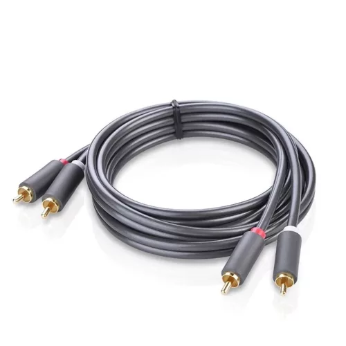 Ugreen AV104 10519 audio kábel 2RCA (apa) / 2RCA (apa) 3m - szürke-6957303815197 4 kép