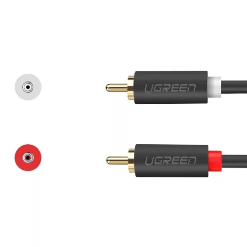 Ugreen AV104 10519 audio kábel 2RCA (apa) / 2RCA (apa) 3m - szürke-6957303815197 8 kép