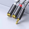 Ugreen audio adapter jack 3.5mm apa - 2xRCA anya kábel 0,25m szürke -6957303815470 2 kép