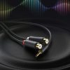 Ugreen audio adapter jack 3.5mm apa - 2xRCA anya kábel 0,25m szürke -6957303815470 3 kép