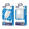 Fali töltő 2.4A USB + USB - USB-C kábel Jellico EU01 fehér-6974929202941 2 kép