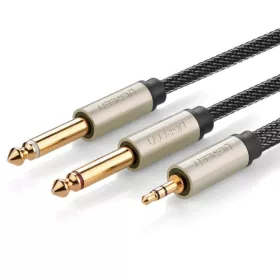 Ugreen kábel audio kábel mini jack 3.5 mm - 2 x jack 6.35 mm 1m szü-6957303816132 1 kép