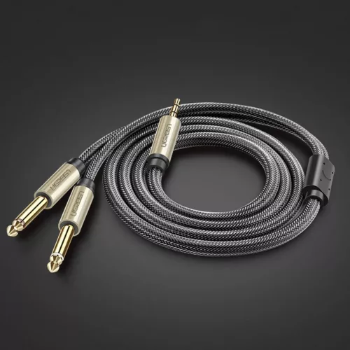 Ugreen kábel audio kábel mini jack 3.5 mm - 2 x jack 6.35 mm 1m szü-6957303816132 8 kép