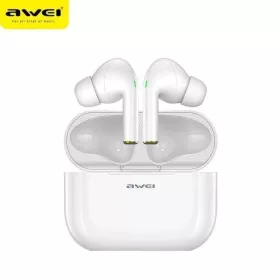   Bluetooth 5.0 TWS Fülhallgató + AWEI Dokkolóállomás (T29) fehér