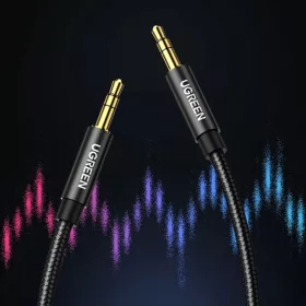 Ugreen audio kábel AUX egyenes minijack 3.5 mm 5 m kék (AV112)-6957303816897 2 kép