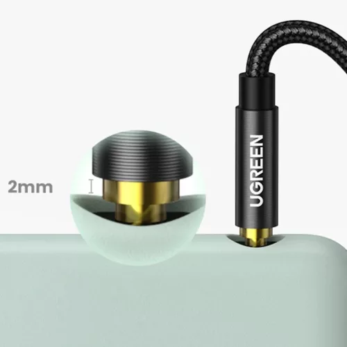 Ugreen audio kábel AUX egyenes minijack 3.5 mm 5 m kék (AV112)-6957303816897 6 kép