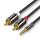 Ugreen AV116 10749 audio mini jack kábel 3.5 mm (apa) / 2RCA (apa) 1m - fekete