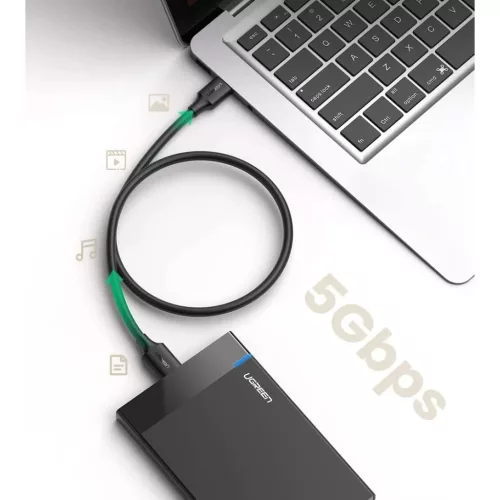 UGREEN USB 3.0 - micro USB 3.0 kábel, 0,5 m (fekete)-6957303801275 2 kép