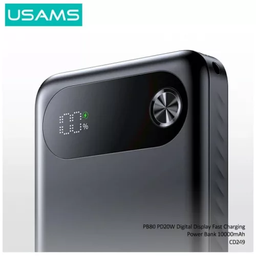 USAMS PB80 Power Bank PD20W 10000mAh fehér-6958444994994 3 kép