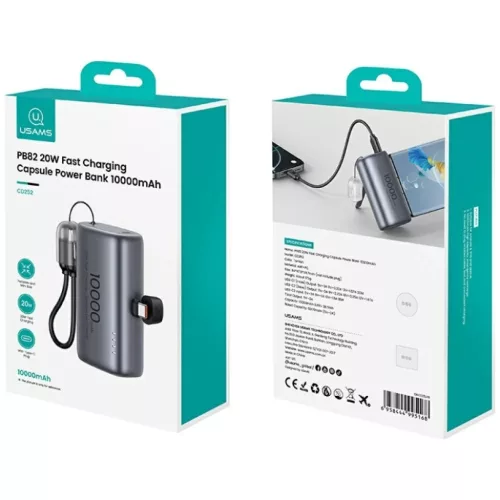 USAMS PB82 Power Bank 20W 10000mAh bézs-6958444995175 6 kép