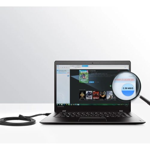 Ugreen Ethernet patchcord kábel RJ45 Cat 7 STP LAN 10Gbps 2m fekete (-6957303882694 8 kép