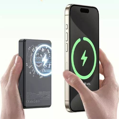 AWEI PowerBank MagSafe P33K 10000mAh 22,5W fekete,-6954284008792 3 kép