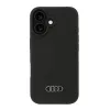  iPhone 16 Fekete Audi Szilikon Eredeti tok (AU-LSRIP16-Q3/D1-BK)