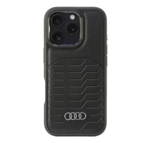  iPhone 16 Pro Eredeti Audi szintetikus bőrtok fekete tok (AU-TPUPCMI-6955250227612 1 kép