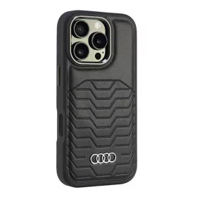  iPhone 16 Pro Eredeti Audi szintetikus bőrtok fekete tok (AU-TPUPCMI-6955250227612 2 kép