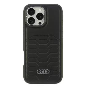    IPHONE 16 PRO MAX fekete Audi szintetikus bőr eredeti tok (AU-TPUPCMIP16PM-GT/D3-BK)