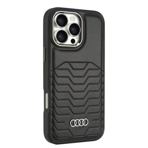  IPHONE 16 PRO MAX fekete Audi szintetikus bőr eredeti tok (AU-TPUPCM-6955250227636 2 kép