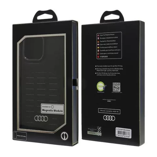  IPHONE 16 PRO MAX fekete Audi szintetikus bőr eredeti tok (AU-TPUPCM-6955250227636 7 kép