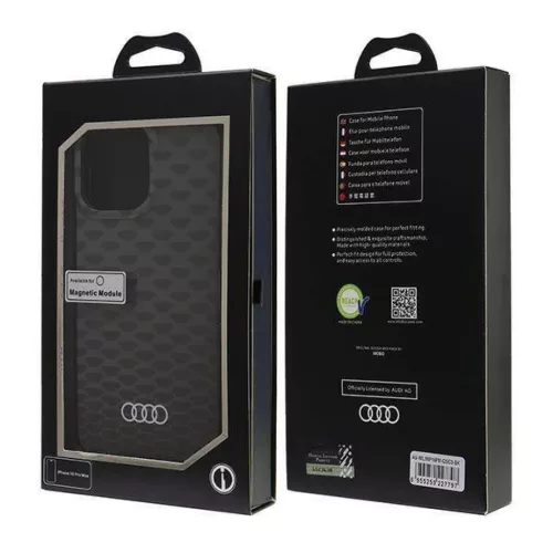  iPhone 16 Pro Max fekete Eredeti Audi IML varrásmintás MagSafe tok -6955250227797 7 kép