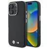  iPhone 16 Pro fekete Eredeti BMW Hardcase M Smooth Teljesen Befedő Fém tok