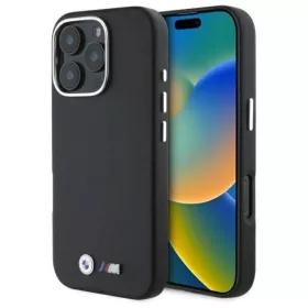    iPhone 16 Pro fekete Eredeti BMW Hardcase M Smooth Teljesen Befedő Fém tok