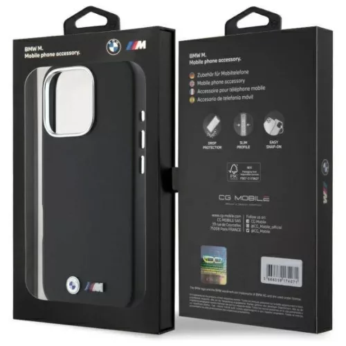  iPhone 16 Pro fekete Eredeti BMW Hardcase M Smooth Teljesen Befedő F-3666339312121 8 kép