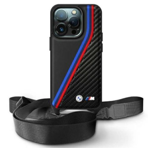 BMW M Edition szilikon tok iPhone 16 Pro Max Carbon Tricolor vonalak �-3666339324391 1 kép