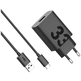  Motorola TurboPower 33W USB-A hálózati töltő USB-A - USB-C kábellel 1m fekete