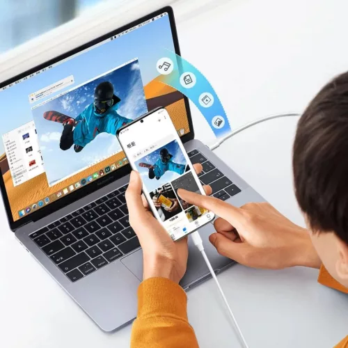 Ugreen US562 USB-C - USB-C PD QC kábel 100W 480Mb/s 1m - fehér-6941876211722 2 kép