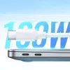 Ugreen US562 USB-C - USB-C PD QC kábel 100W 480Mb/s 1m - fehér-6941876211722 4 kép