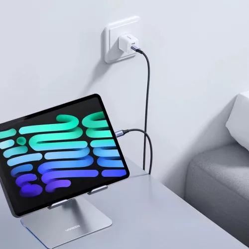 Ugreen US535 USB-C / USB-C PD kábel 240W 5A 1m - szürke-6941876213115 4 kép