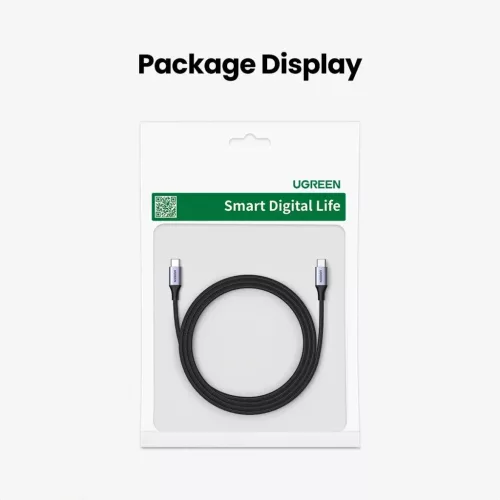 Ugreen US535 USB-C / USB-C PD kábel 240W 5A 1m - szürke-6941876213115 5 kép