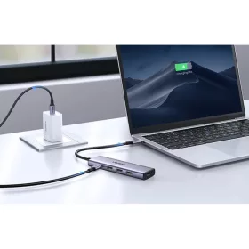 USB-C Hub Ugreen CM511, HDMI 4K 60Hz, 3x USB 3.0 5Gbps, PD 100W (ezüs-6941876215973 2 kép