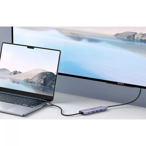 USB-C Hub Ugreen CM511, HDMI 4K 60Hz, 3x USB 3.0 5Gbps, PD 100W (ezüs-6941876215973 3 kép