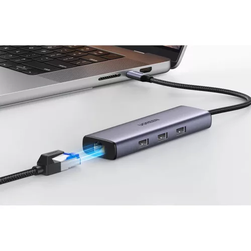 UGREEN 6 az 1-ben multifunkciós adapter USB-C - 3x USB A 3.0, HDMI, R-6941876215980 7 kép