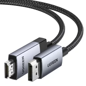 Ugreen DP119 15773 DisplayPort / HDMI 4K 60Hz kábel 1m - szürke-6941876217731 2 kép