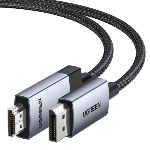 Ugreen DP119 15773 DisplayPort / HDMI 4K 60Hz kábel 1m - szürke-6941876217731 2 kép