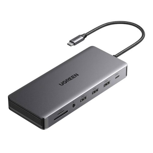 USB-C Hub Ugreen CM681 4x USB, 2x HDMI, DisplayPort, RJ45, SD/TF, AUX,-6941876219780 1 kép