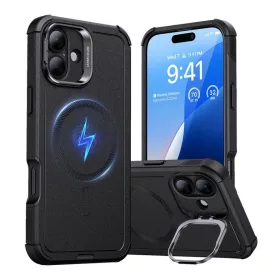    iPhone 16 Fekete ESR Cyber Tough tok beépített állvánnyal (HaloLock)