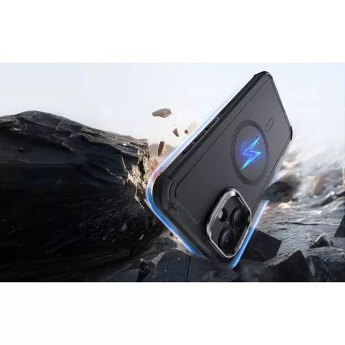  iPhone 16 Fekete ESR Cyber Tough tok beépített állvánnyal (HaloLo-4894240218105 5 kép