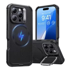  iPhone 16 Pro Max Fekete ESR Cyber Tough tok Stash Standdel (HaloLock-4894240219744 1 kép