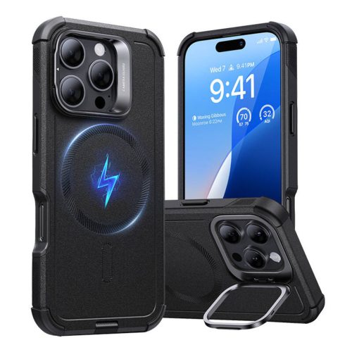 ESR Cyber Tough tok Stash Standdel (HaloLock), Kompatibilis iPhone 16 -4894240219744 1 kép