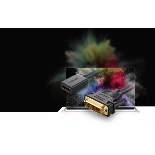 Ugreen 20118 DVI - HDMI átalakító kábel fekete-6957303821181 5 kép