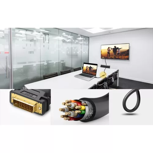 Ugreen 20118 DVI - HDMI átalakító kábel fekete-6957303821181 7 kép