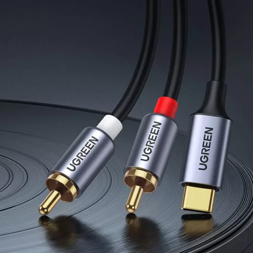 Ugreen USB Type-C  - 2RCA audio kábel 1.5m szürke (20193 CM451)-6957303821938 3 kép