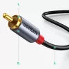 Ugreen USB Type-C  - 2RCA audio kábel 1.5m szürke (20193 CM451)-6957303821938 5 kép
