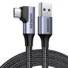Ugreen US385 USB-A / USB-C 90º 5Gb/s 3A 1m szögletes kábel - fekete