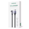Ugreen US385 USB-A / USB-C 90º 5Gb/s 3A 1m szögletes kábel - fekete-6957303822997 4 kép