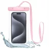 Tech-Protect Waterproof Case UWC7 vízálló tok legfeljebb 6,9" méretű készülékekhez - rózsaszín