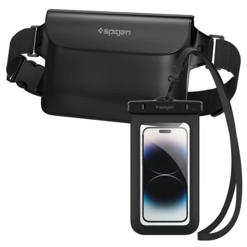Spigen A621 Fekete Aqua Shield vízálló derék táska + vízálló t-8809811860863 2 kép